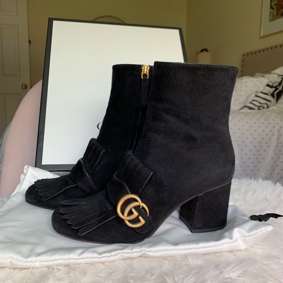 gucci marmont suede boots